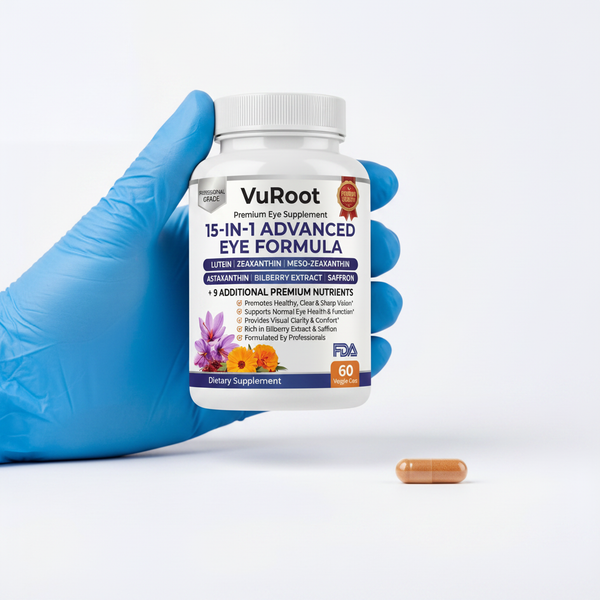 Vuroot™ Advanced Eye Formula — Lutein, Zeaxanthin & Bilberry (30 Capsules)