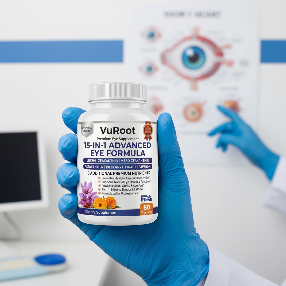 VuRoot bottle held by a clinician